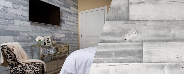 White Washed 5" accent wall