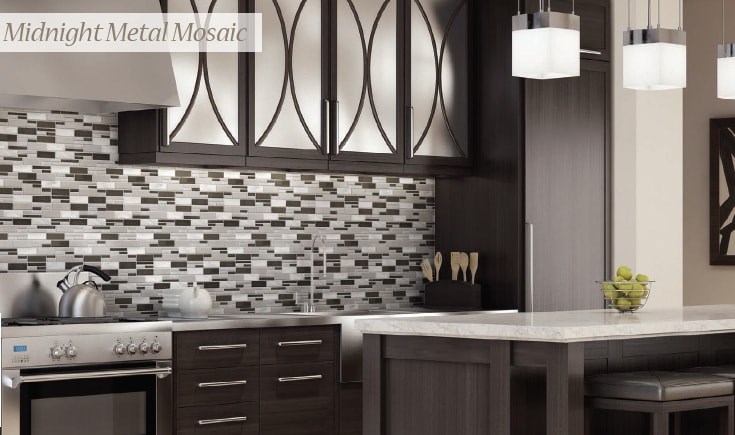 Midnight Metal Mosaic tile