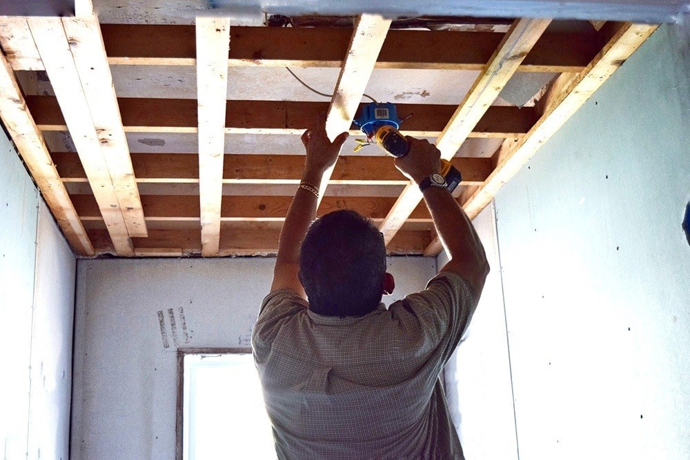 image of someone remodeling a bathroom