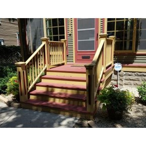 Replaced front porch in Highland Park Replaced front porch in Highland Park