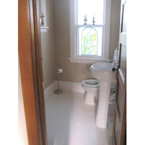 Created new 1st floor powder room in Minneapolis