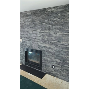 Stone tile wall installed After- Westminster. CO