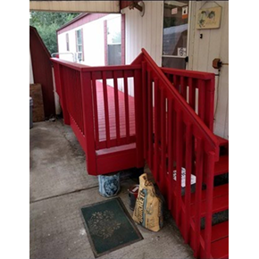 Refinished Deck, sanded, stained and new railings installed for a customer in Denver, CO - After