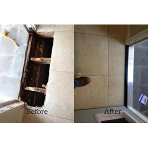 Door and Tile Repair Before and After
