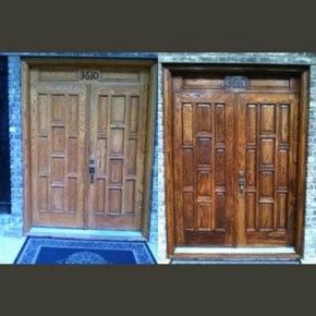 Door Stain Before and After