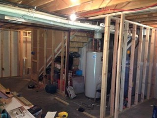Before #2 Basement Remodel in Jefferson Hills, PA 