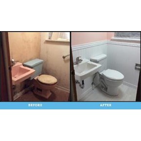Ace Handyman Services Wilkes-Barre and Scranton 1/2 Bathroom Total Remodel in Harding, PA