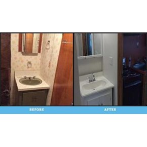 Ace Handyman Services Wilkes-Barre and Scranton Before and After Photos of Bathroom Remodel in Plains, PA