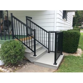 Ace Handyman Services Wilkes-Barre and Scranton Composite Decking Steps and Aluminum Railing Installation in Larksville, PA