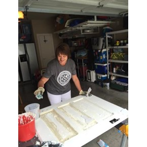 Sometimes even our owner gets her hands dirty!
