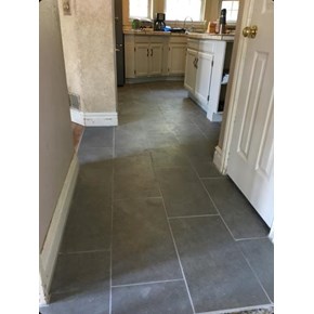 Kitchen Floor Tile Installed