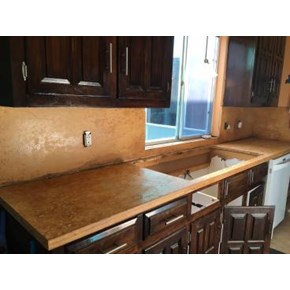 Tile countertops and tile counter top before