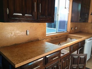 Tile countertops and tile counter top before
