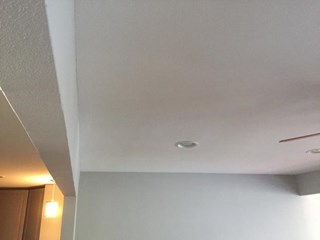 ceiling sheetrock repair- after