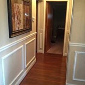 Custom carpentry including installation of chair rail and trim in this Mt. Lebanon, PA home