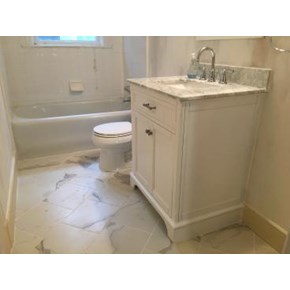 Tile floor install