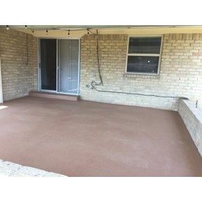 Removed AstroTurf and sanded and painted concrete