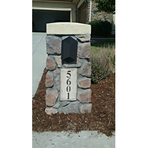 Driveway column repair in Parker CO-Before After