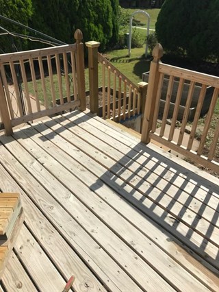 Deck Repairs and Staining (Before)