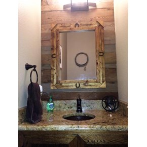 Rustic Powder Bathroom Wylie TX - After Rustic Powder Bathroom Wylie TX - After