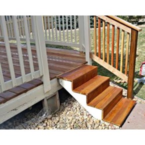 Detailed view of stairs to Deck rebuild in Foxfield CO 80016