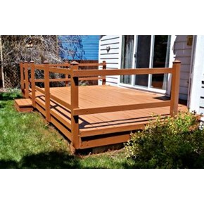 Rebuilt and stained deck in Parker, CO