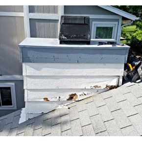 Repaired siding and paint in Highlands Ranch, CO - Before