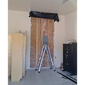 Remove and replace drywall for service pan panel in Franktown, CO-Before Photo