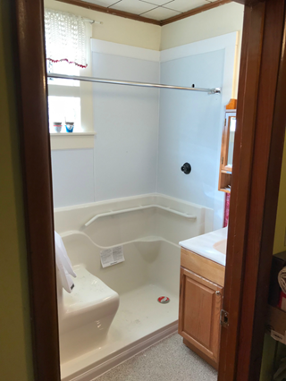 After Photo of Low Curb Shower Unit in Monongahela, PA