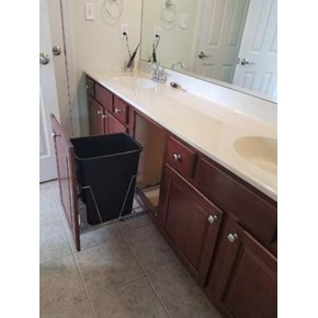 After photo of the custom cabinet with pull out waste paper basket in Venetia, PA 