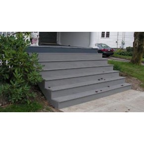 Installation of trex stairs on porch in Canonsburg, PA