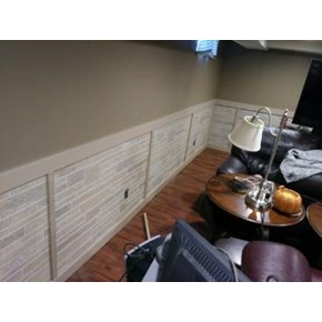 Wainscott installation in family room