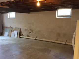 Before Photo of Basement Prior to Bathroom Installation in Swoyersville, PA