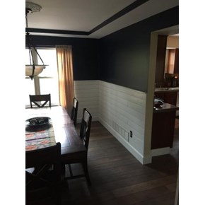 Painted and Installed Shiplap in a Dining Room in Westerville, Ohio