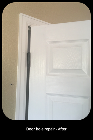 Door hole repair - After- Littleton, CO