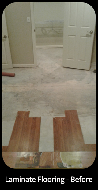 Laminate Flooring Install - Before - Highlands Ranch, CO