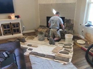 Fireplace Renovation in Montgomery, TX - March 2018
