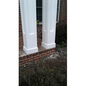 Ace Handyman Services Repaired Pillars from extensive woodrot in Westerville, Ohio 