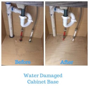 Water Damaged Cabinet Base