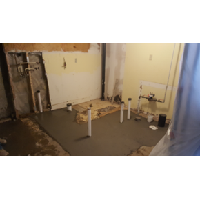 St. Paul  new bath/laundry floor prep 