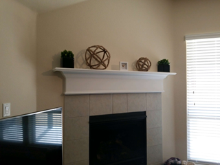 TV Mount over Fireplace (Before) - Fort Worth, TX