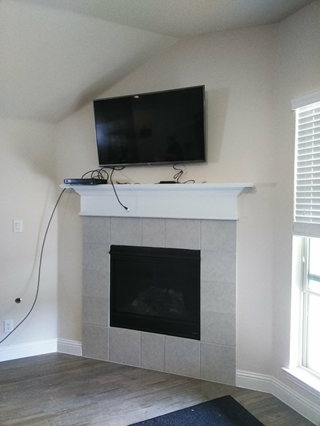 TV Mount over Fireplace (After) - Fort Worth, TX