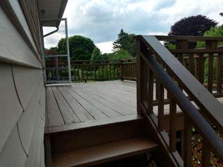 Deck with fresh new paint in Binghamton, NY