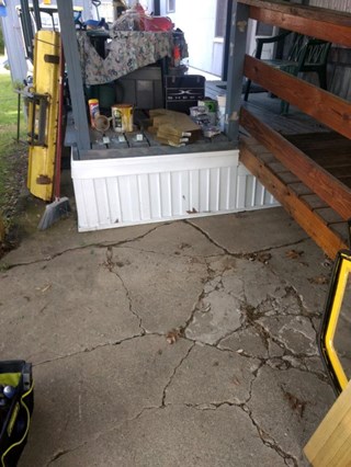 Porch Steps Needed in Port Crane, NY (before)