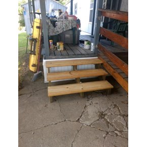 Porch Steps Installed in Port Crane, NY.