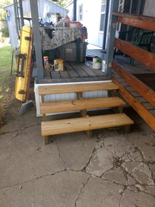 Porch Steps Installed in Port Crane, NY. (after)