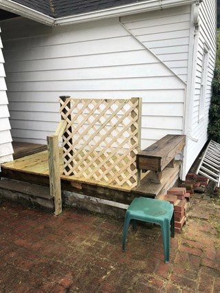 Porch Railing Installed in Endicott, NY (after)