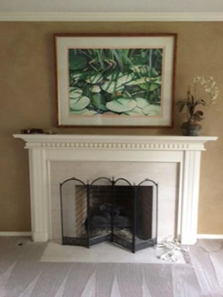 living room fireplace upgrade - Before