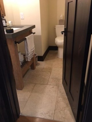 bathroom floor tile installation before