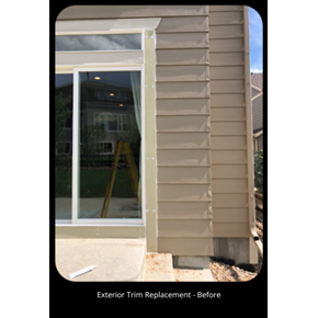 Exterior Trim Replacement - Before- Aurora, CO